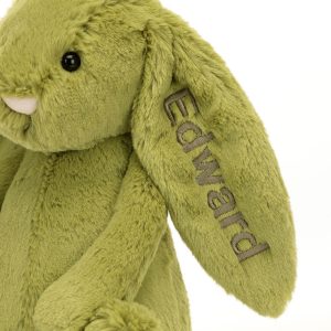 Personalised Bashful Moss Bunny Medium