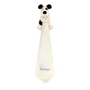 Personalised Bashful Black & Cream Puppy Soother
