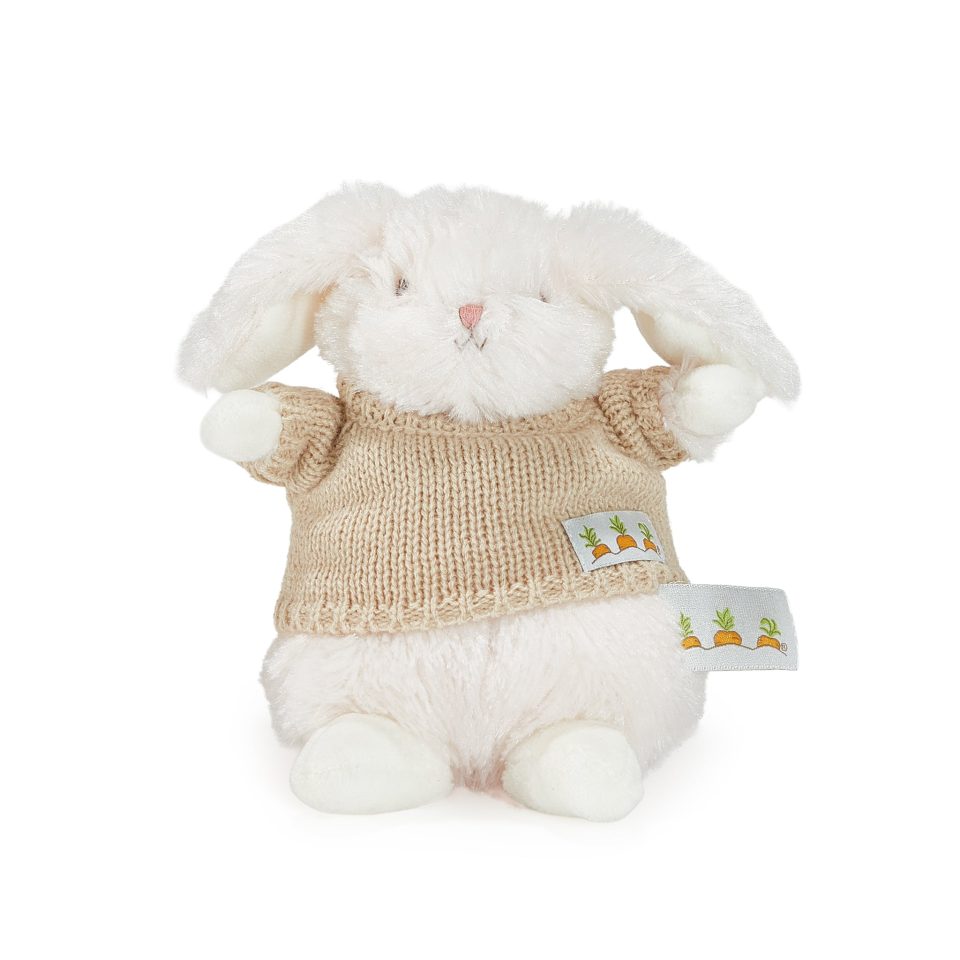 Wee Petal Bunny with Tan Sweater